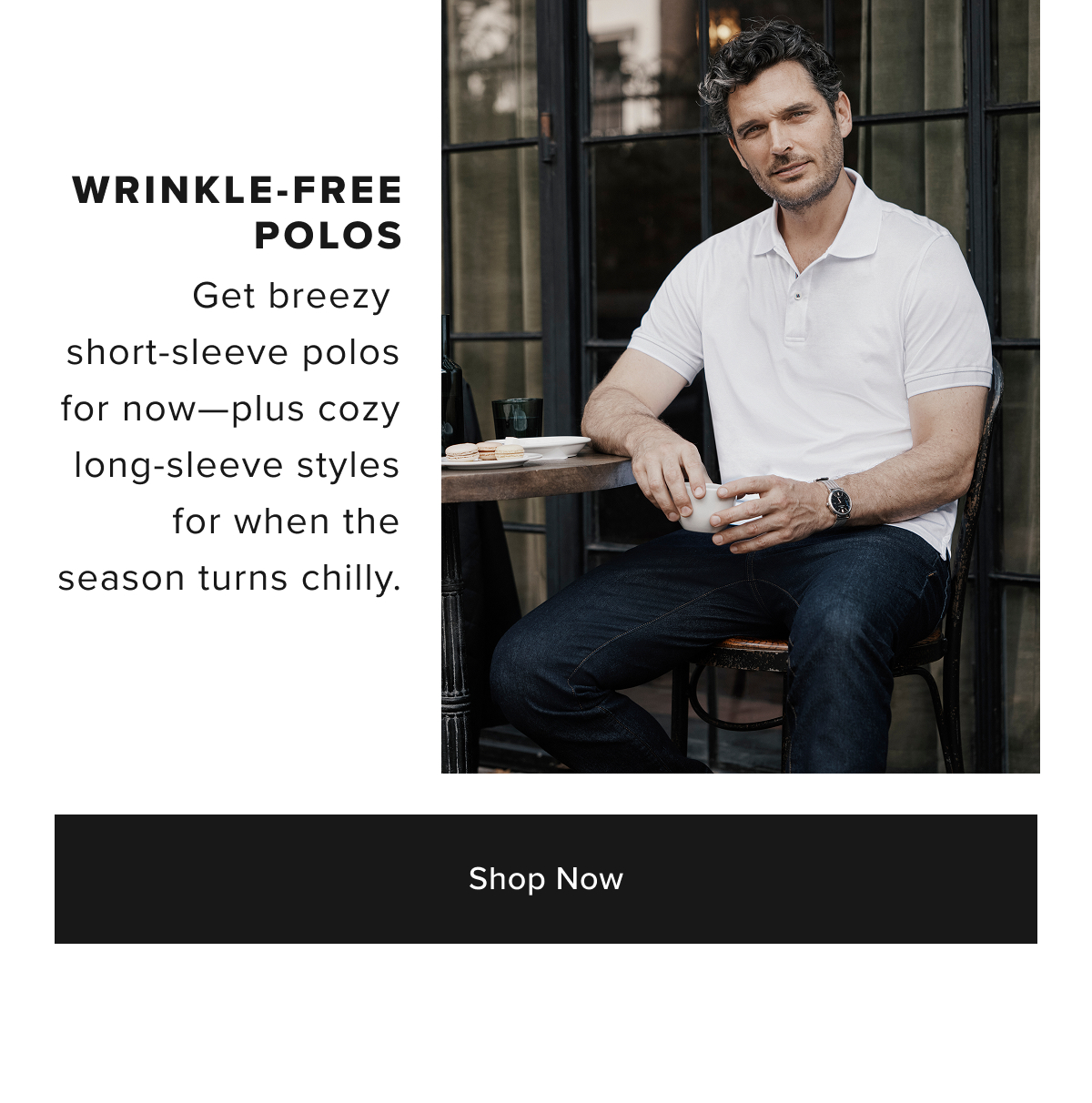 Wrinkle- Free Polos