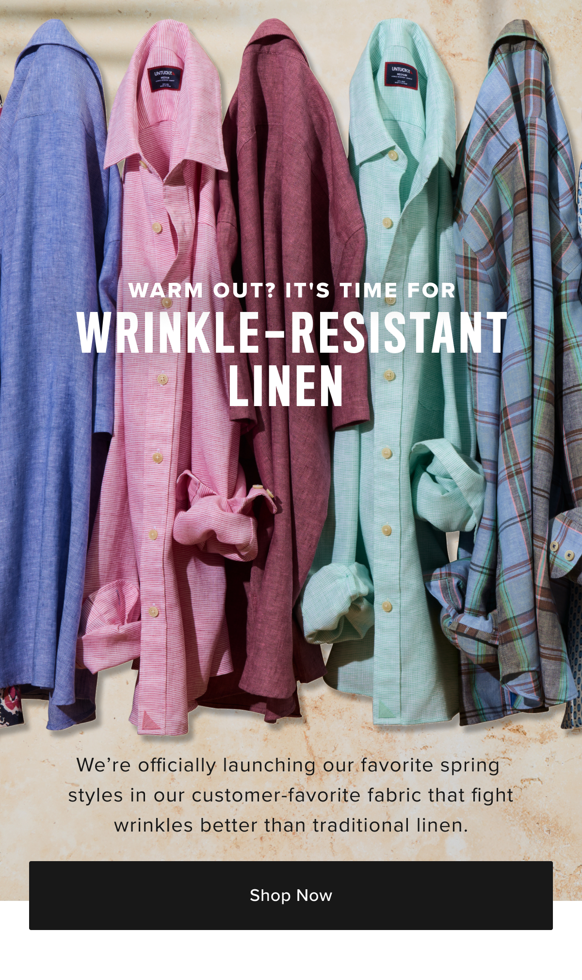 Warm Out? It's time for Wrinkle-Resistant Linen Warm Out? It's time for Wrinkle-Resistant Linen