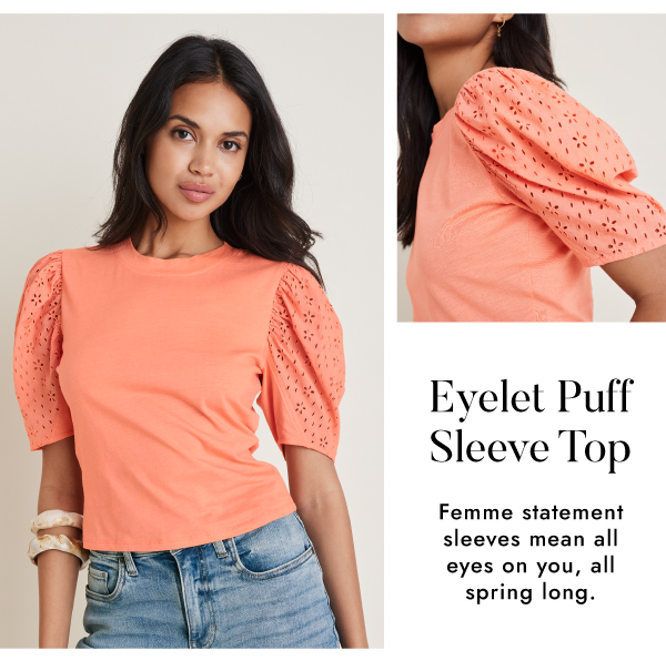 Eyelet Puff Sleeve Top