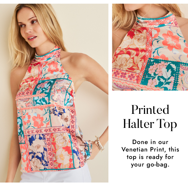 Printed Halter Top