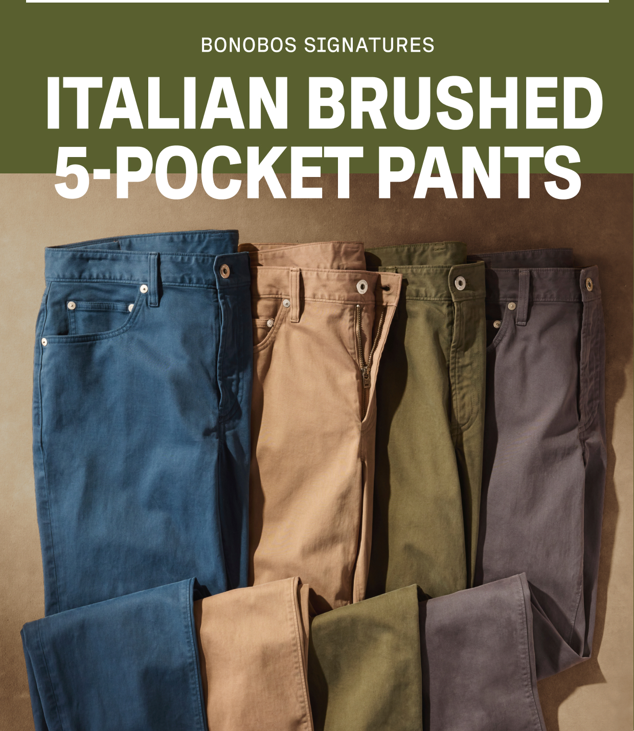 Brushed 5-Pocket Pants