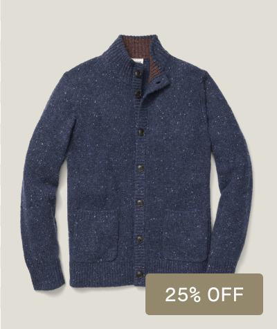 Donegal Mock Neck Cardigan