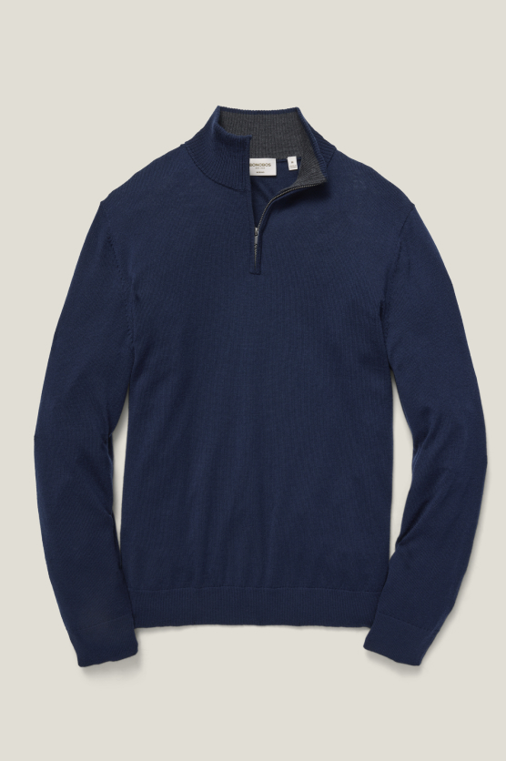 Washable Merino Quarter Zip