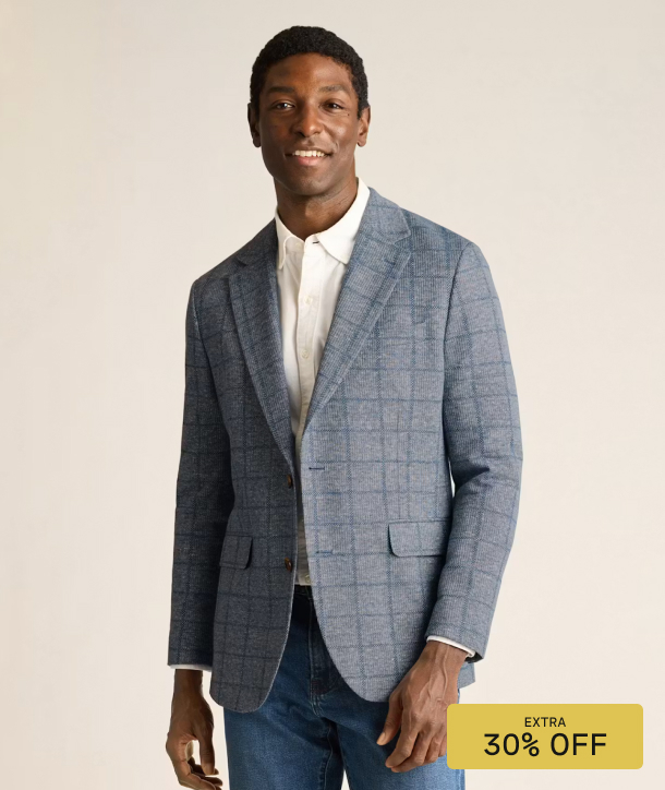 Italian Linen Blend Knit Blazer Italian Linen Blend Knit Blazer