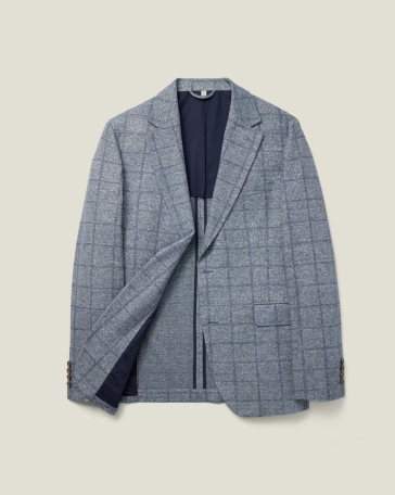 Italian Linen Blend Knit Blazer