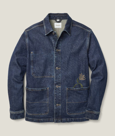 Denim Embroidered Chore Jacket