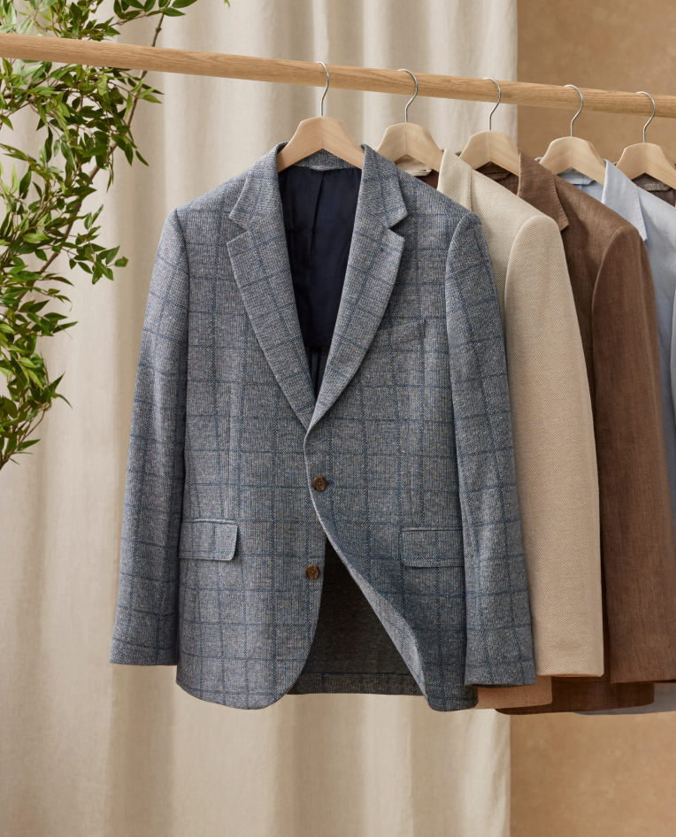 Italian Linen Blend Knit Blazer