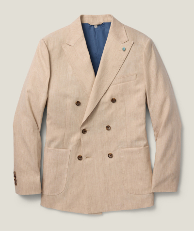 Jetsetter Italian Linen Double Breasted Suit