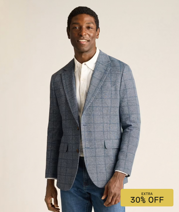 Italian Linen Blend Knit Blazer