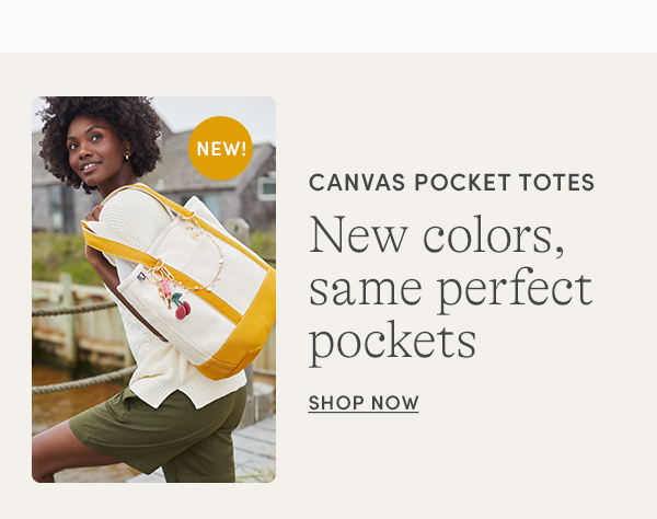 Shop canvas pocket totes 