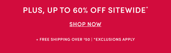 up to 60% off sitewide