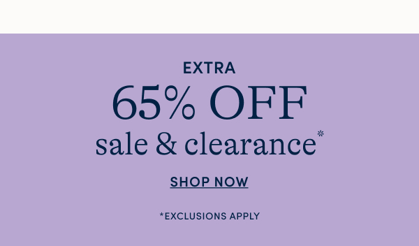 extra 65% off sale & clearance