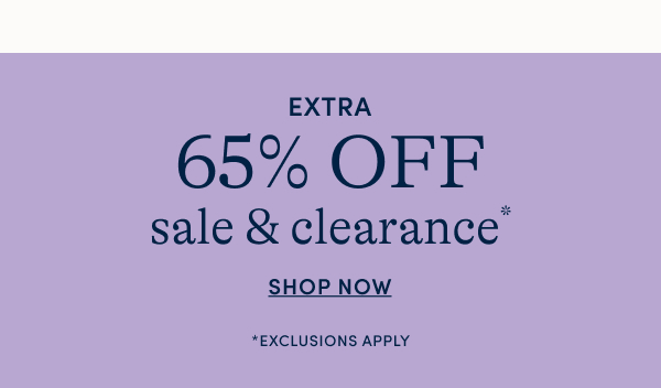 extra 65% off sale & clearance