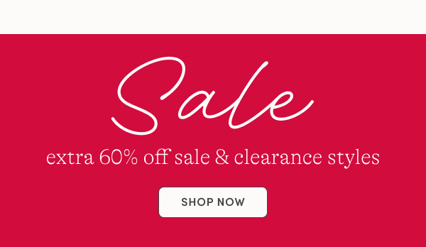 Extra 60% off sale & clearance