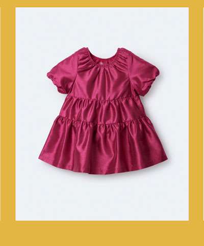 Pink Toddler Girl Puff Sleeve Dress