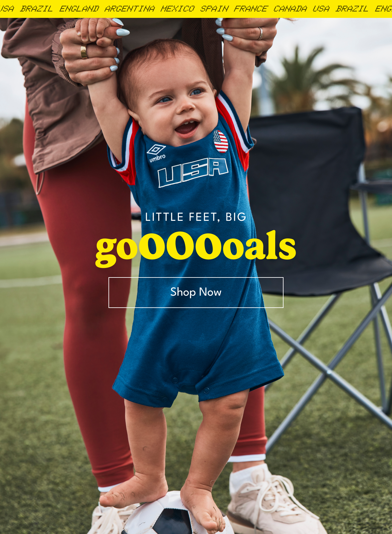 Little Feet, Big goOOOoals | Shop Now