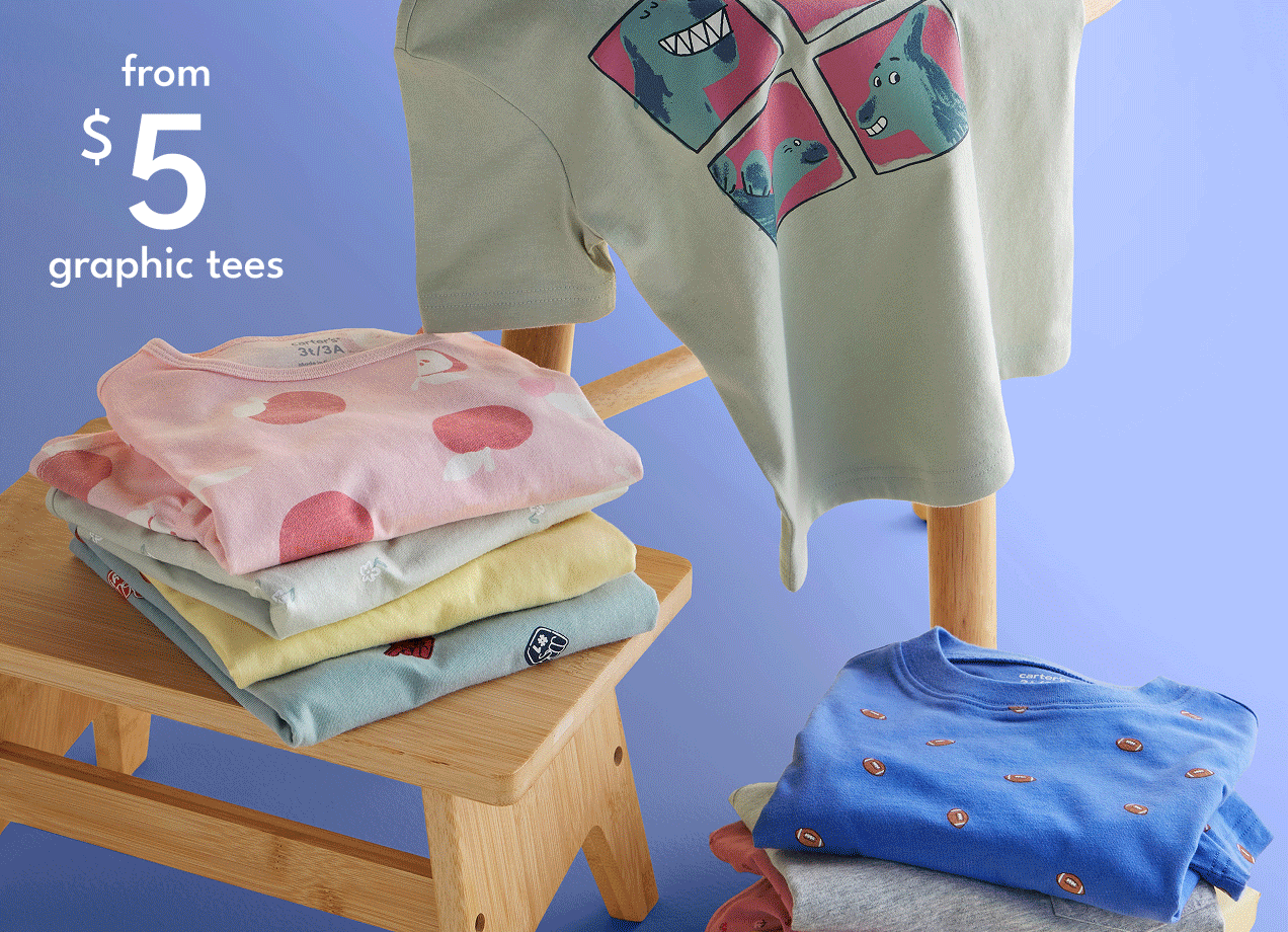 Buy 1, Get 2 Free* denim| From $6 polos | from $5 graphic tees