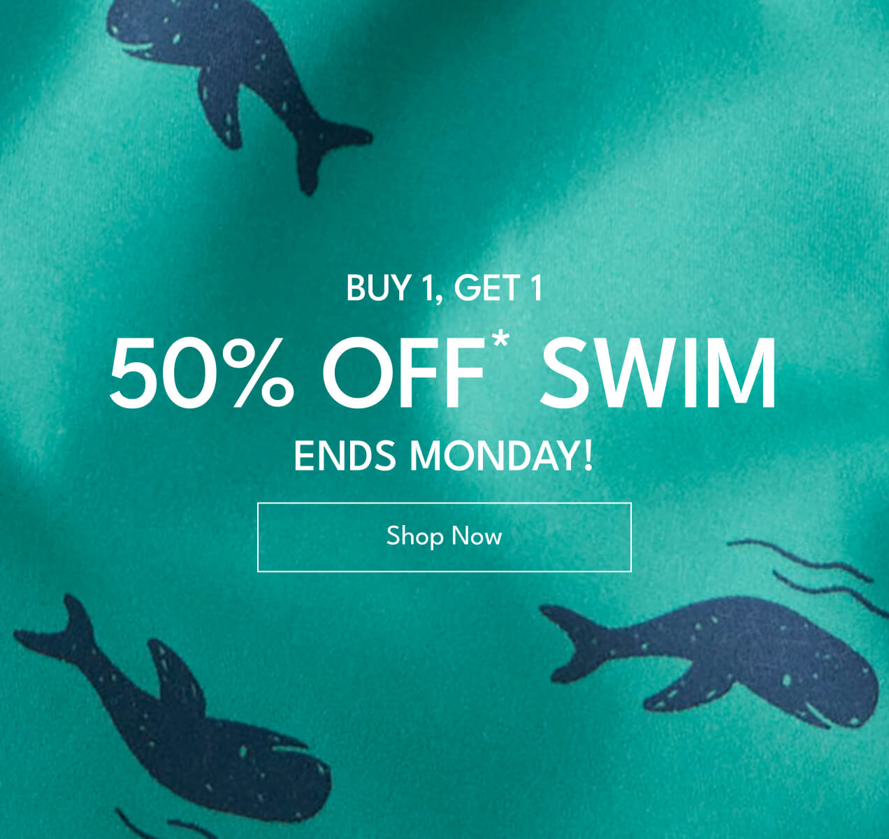 BUY 1, GET 1 | 50% OFF* SWIM | ENDS MONDAY! | Shop Now