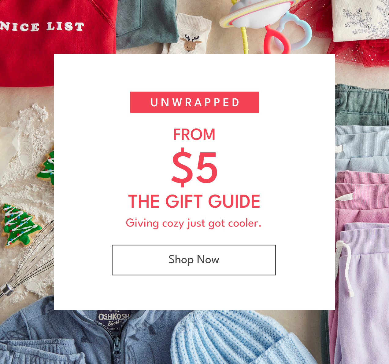 From $5 The gift guide Giving cozy just got cooler.