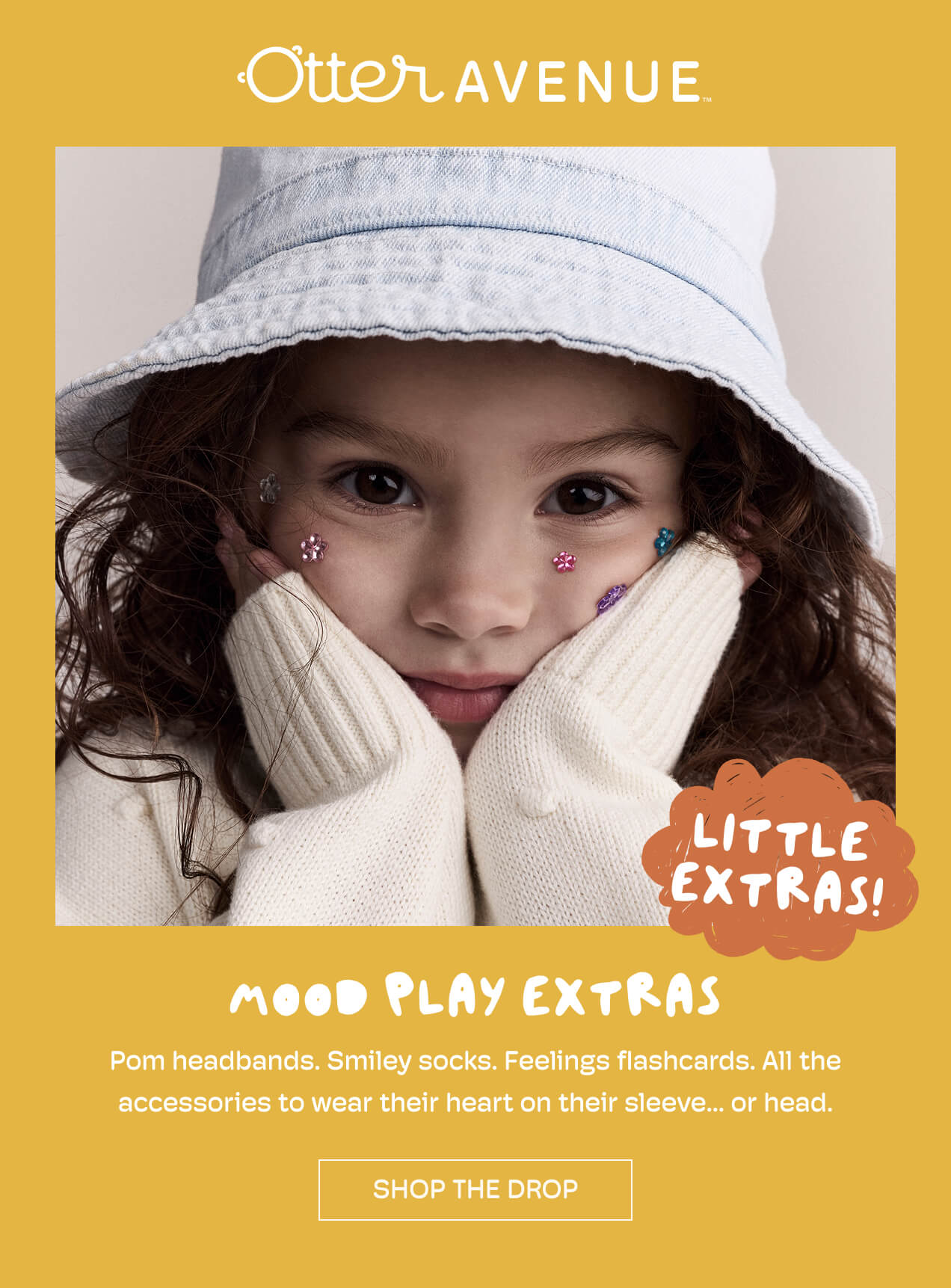 LITTLE EXTRAS! | MOOD PLAY EXTRAS | Pom headbands. Smiley socks. Feelings flashcards. All the accessories to wear their heart on their sleeve... or head. | SHOP THE DROP