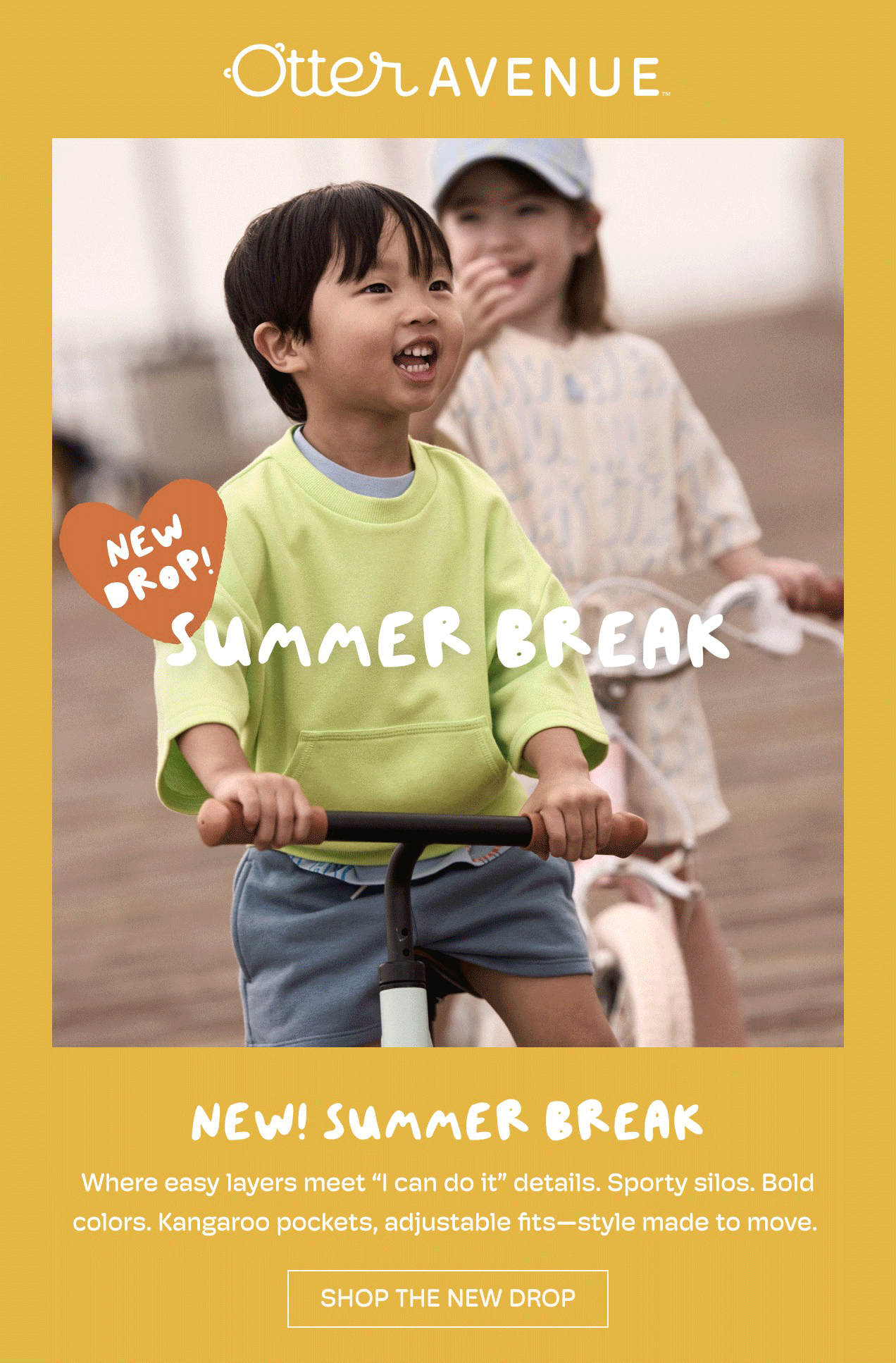 Otter AVENUE | NEW DROP! | SUMMER BREAK | NEW! SUMMER BREAK Where easy layers meet “I can do it” details. Sporty silos. Bold colors. Kangaroo pockets, adjustable fits-style made to move. | SHOP THE NEW DROP