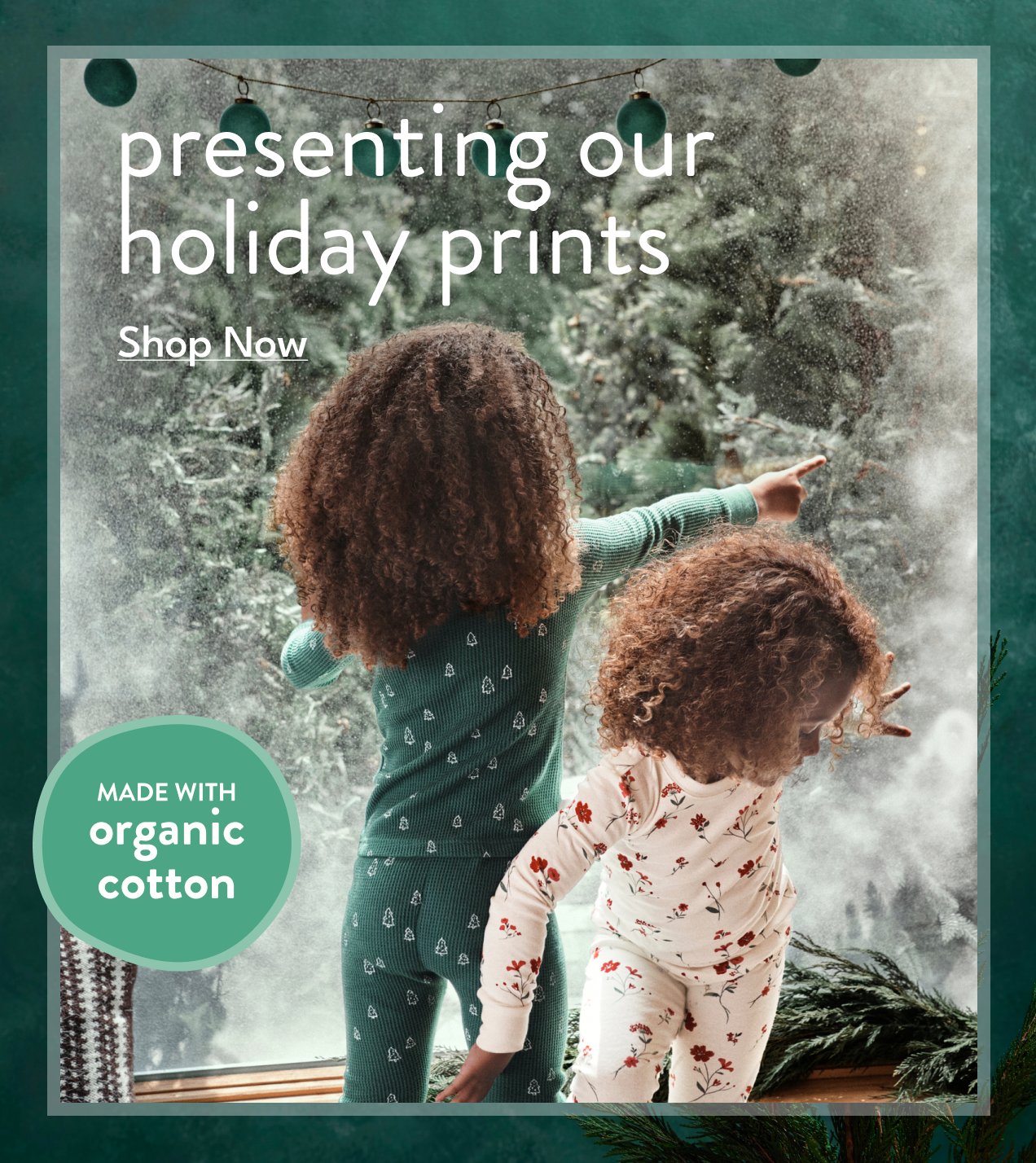 presenting our holiday prints | Made with organic cotton | Shop Now