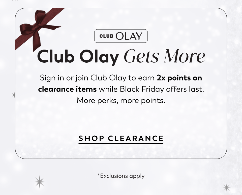 club olay gets 2x points on clearance items