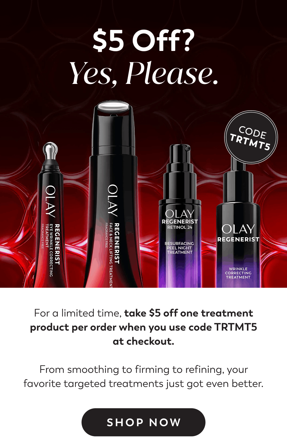 $5 off one treatment