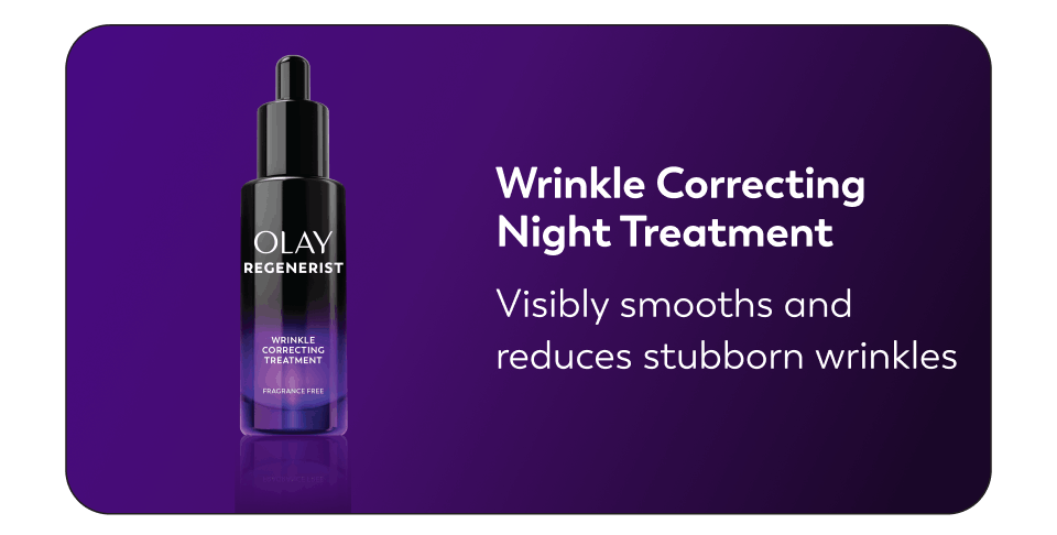 Wrinkle Correcting Night Treatment Visibly smooths and reduces stubborn wrinkles