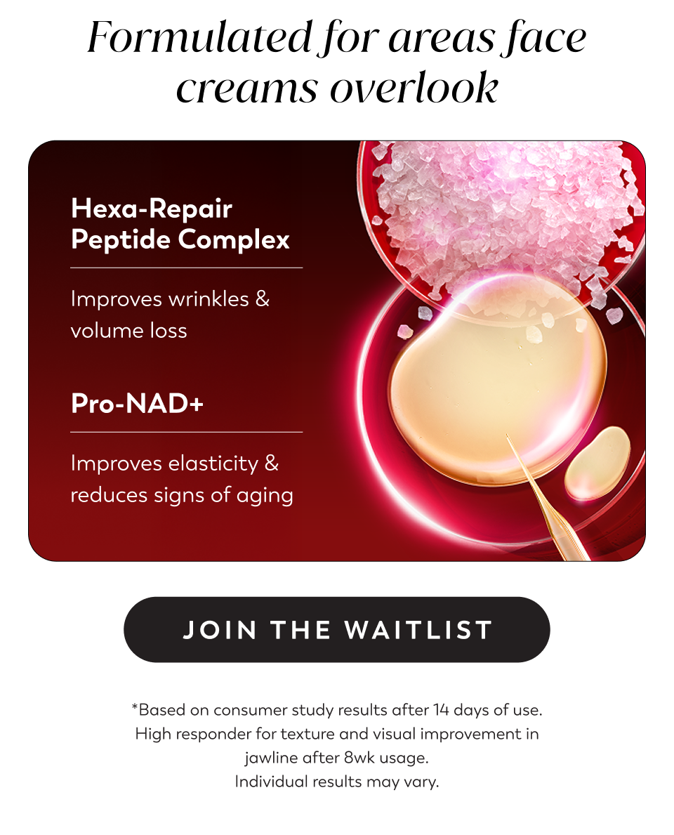 Formulated for areas face creams overlook - join the waitlist