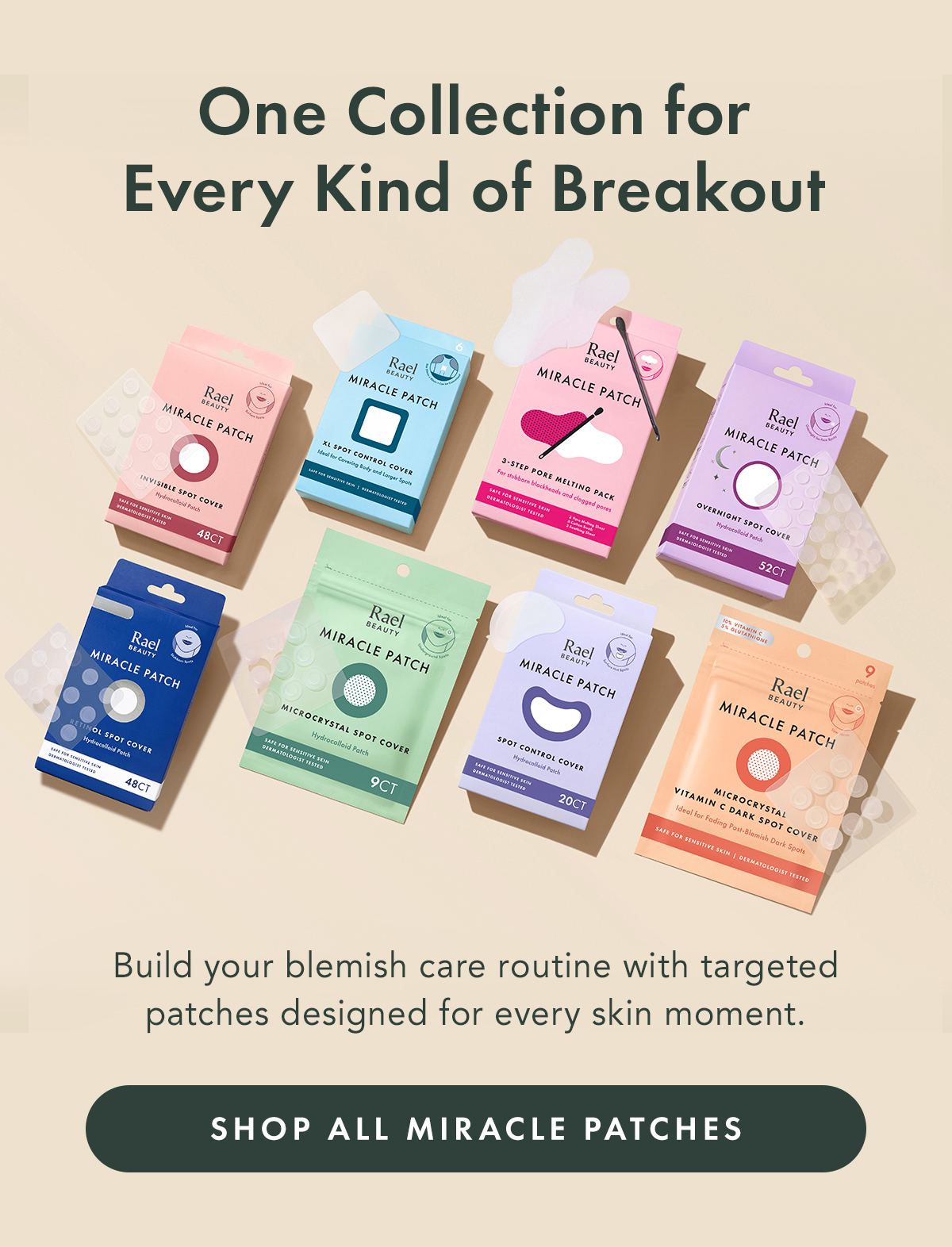 One Collection for Every Kind of Breakout. Build your blemish care routine with targeted patches designed for every skin moment. Shop All Miracle Patches