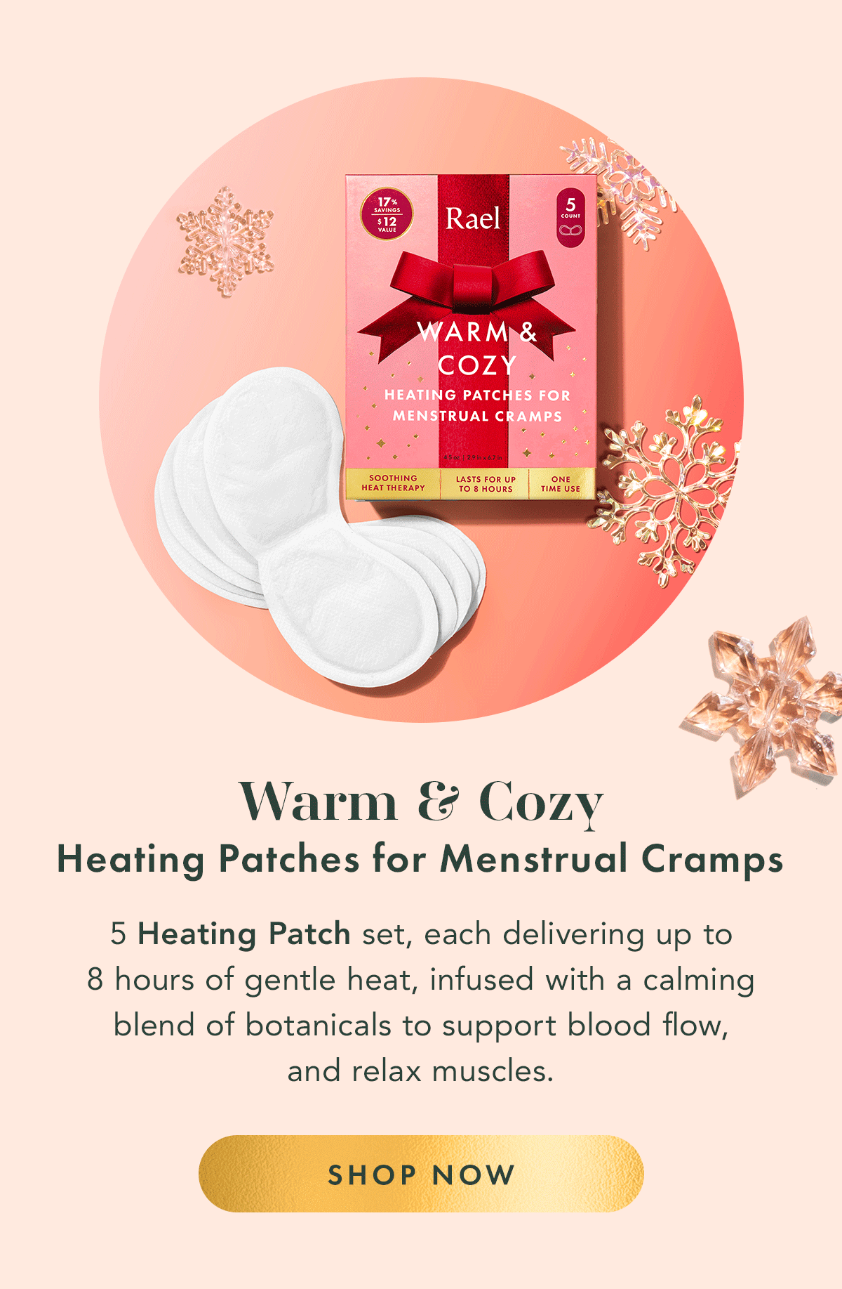 Warm & Cozy. Heating Patches for Menstrual Cramps. Shop Now Warm & Cozy. Heating Patches for Menstrual Cramps. Shop Now