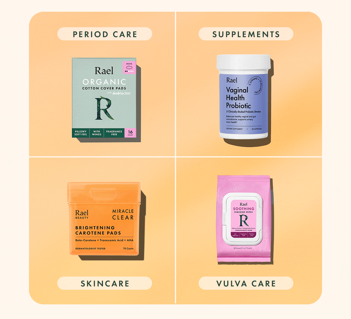 Your Shelf, Upgraded. A better routine doesn’t live in one category.  From the cleanser you reach for each day, to the support you rely on throughout your cycle, build a shelf that reflects the full picture of your care. Explore the Sale