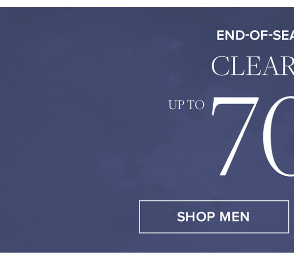 End-of-season Sale | Clearance up to 70% off | Shop Men