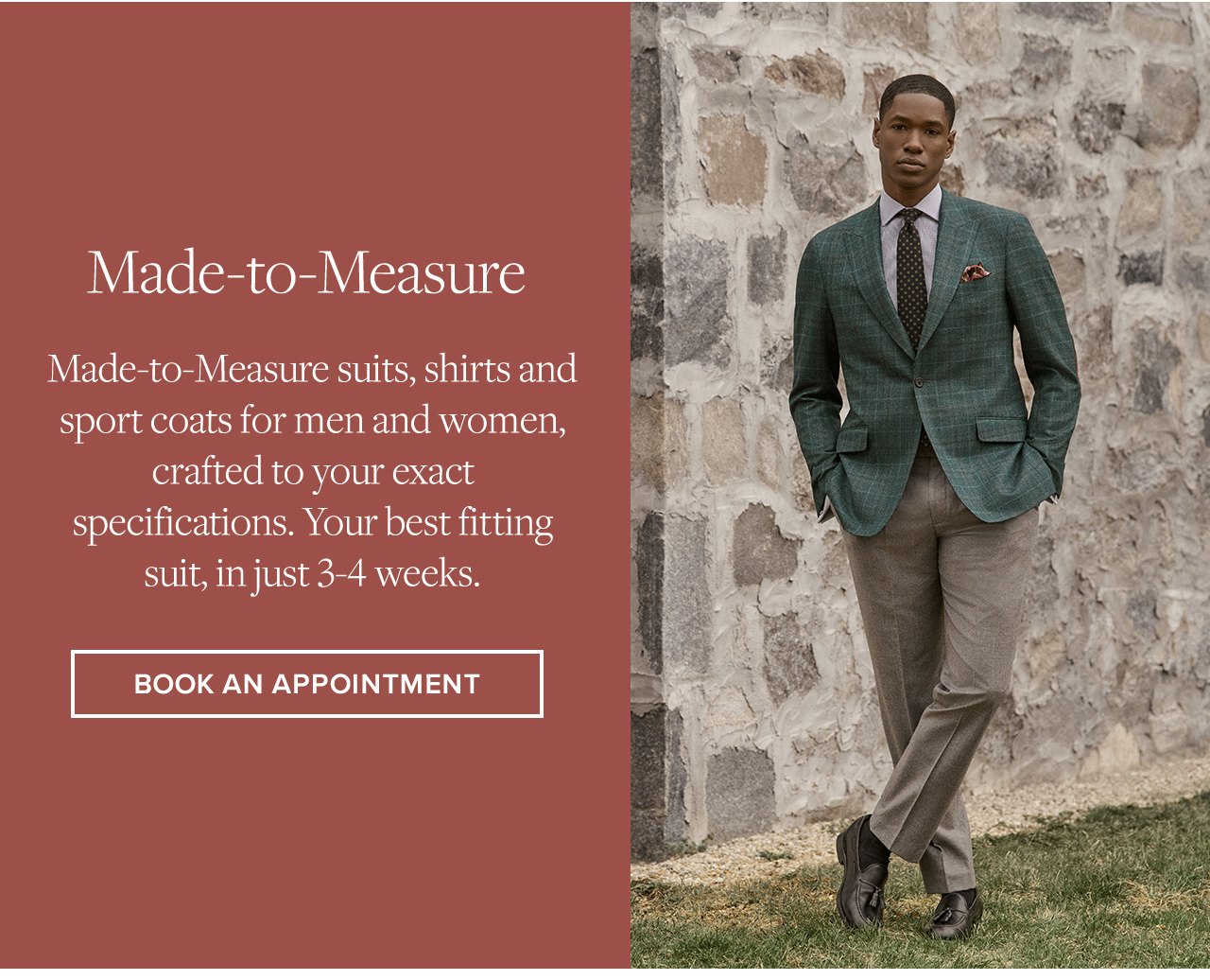 Made-to-Measure | Made-to-Measure suits, shirts and sport coats fro men and women, crafted to your exact specifications. Your best fitting suit, in just 3-4 weeks. | Book An Appointment