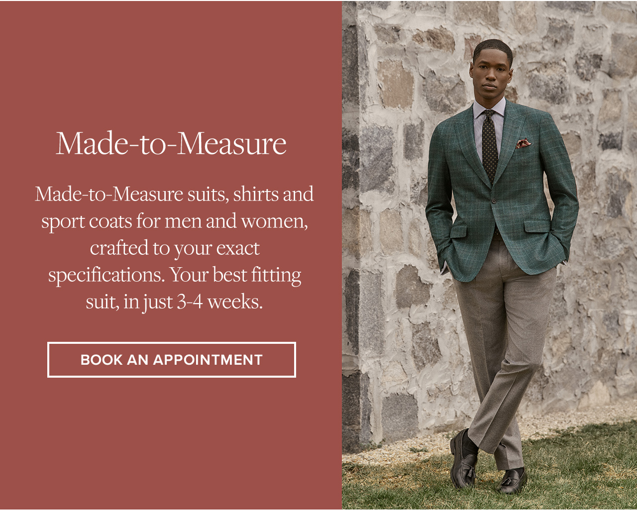 Made-to-Measure | Made-to-Measure suits, shirts and sport coats for men and women, crafted to your exact specifications. Your best fitting suit, in just 3-4 weeks. | Book An Appointment