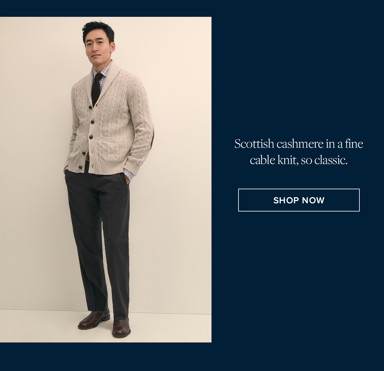 Scottish cashmere in a fine cable knit, so classic. | Shop Now Scottish cashmere in a fine cable knit, so classic. | Shop Now