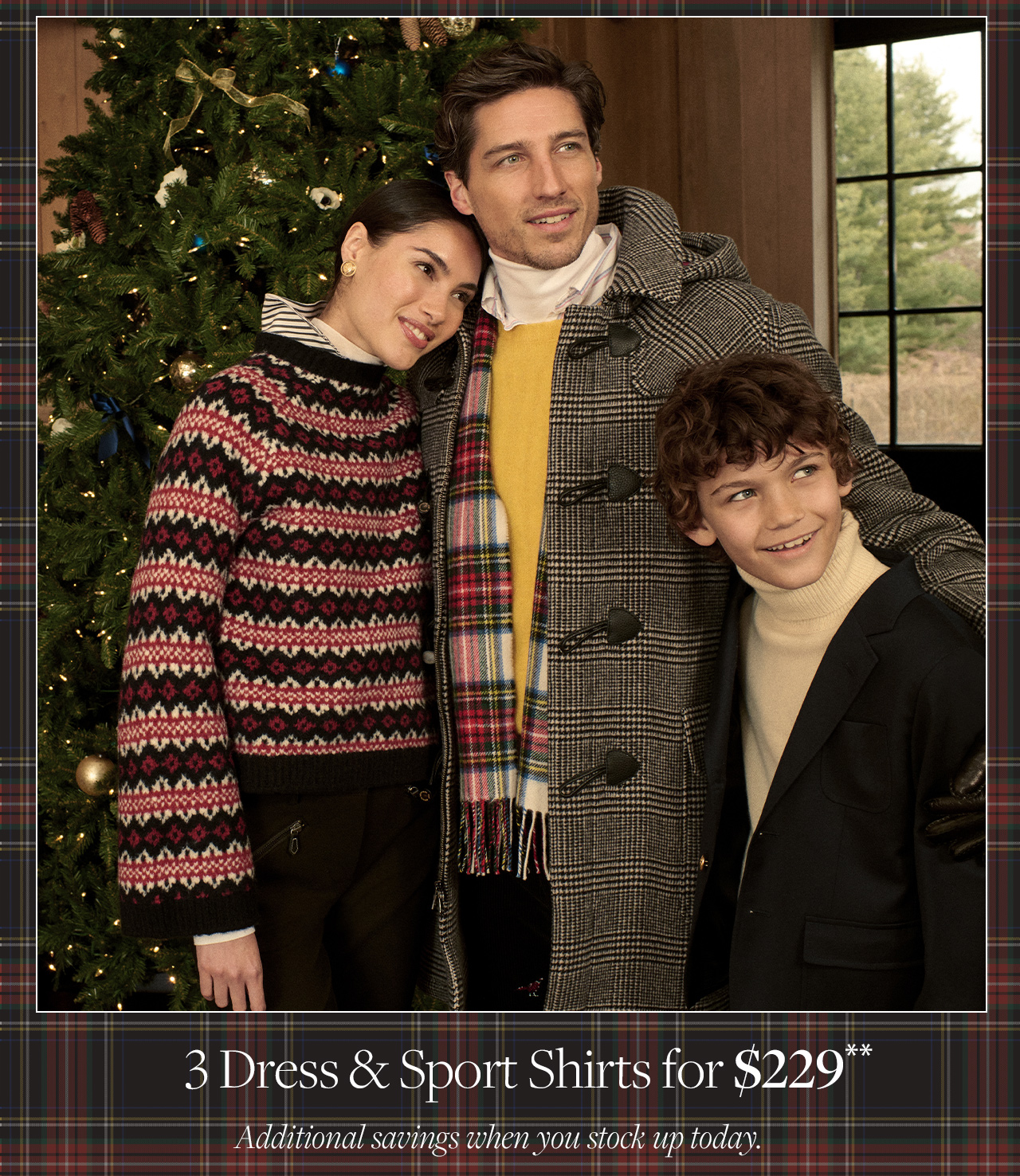 3 Dress & Sport Shirts for $229** | Additional savings when you stock up today.