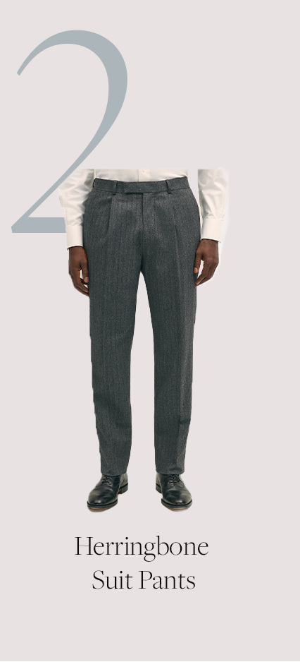 Herringbone Suit Pants