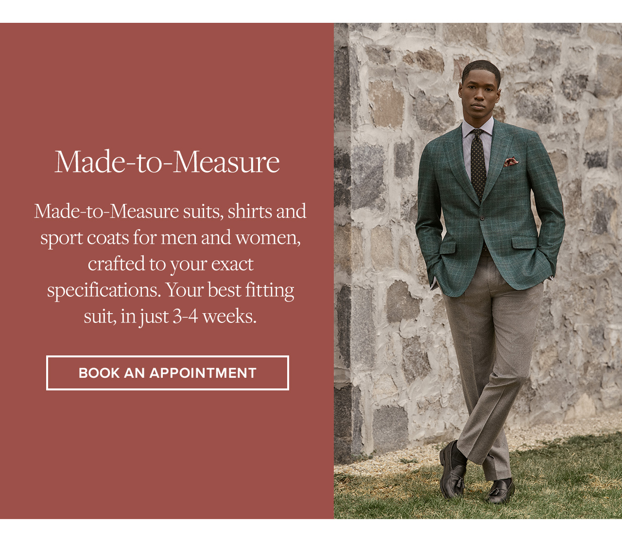 Made-to-Measure | Made-to-Measure suits, shirts and sport coats for men and women, crafted to your exact specifications. You best fitting suit, in just 3/4 weeks. | Book An Appointment