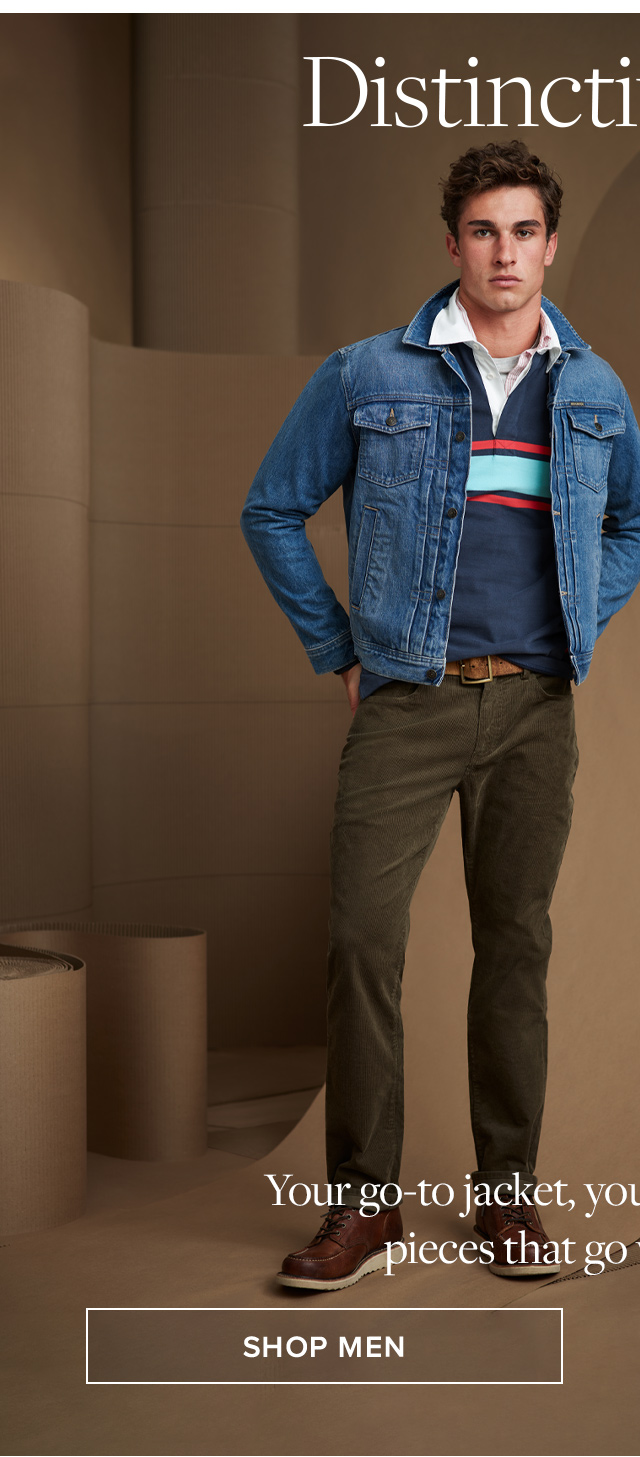 Distinctive Denim | Your go-to jacket, your most flattering jeans: pieces that go with everything. | Shop Men Distinctive Denim | Your go-to jacket, your most flattering jeans: pieces that go with everything. | Shop Men
