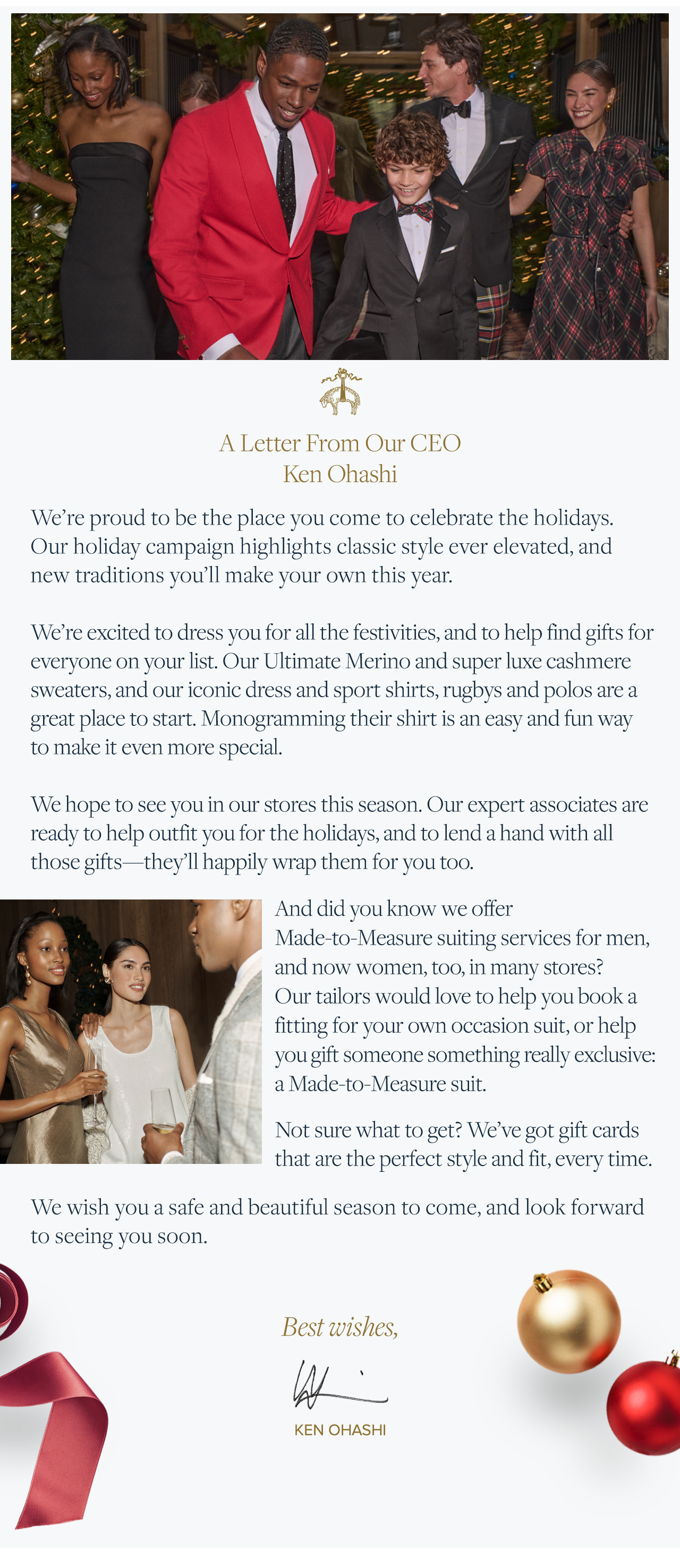 A Letter From Our CEO Ken Ohashi