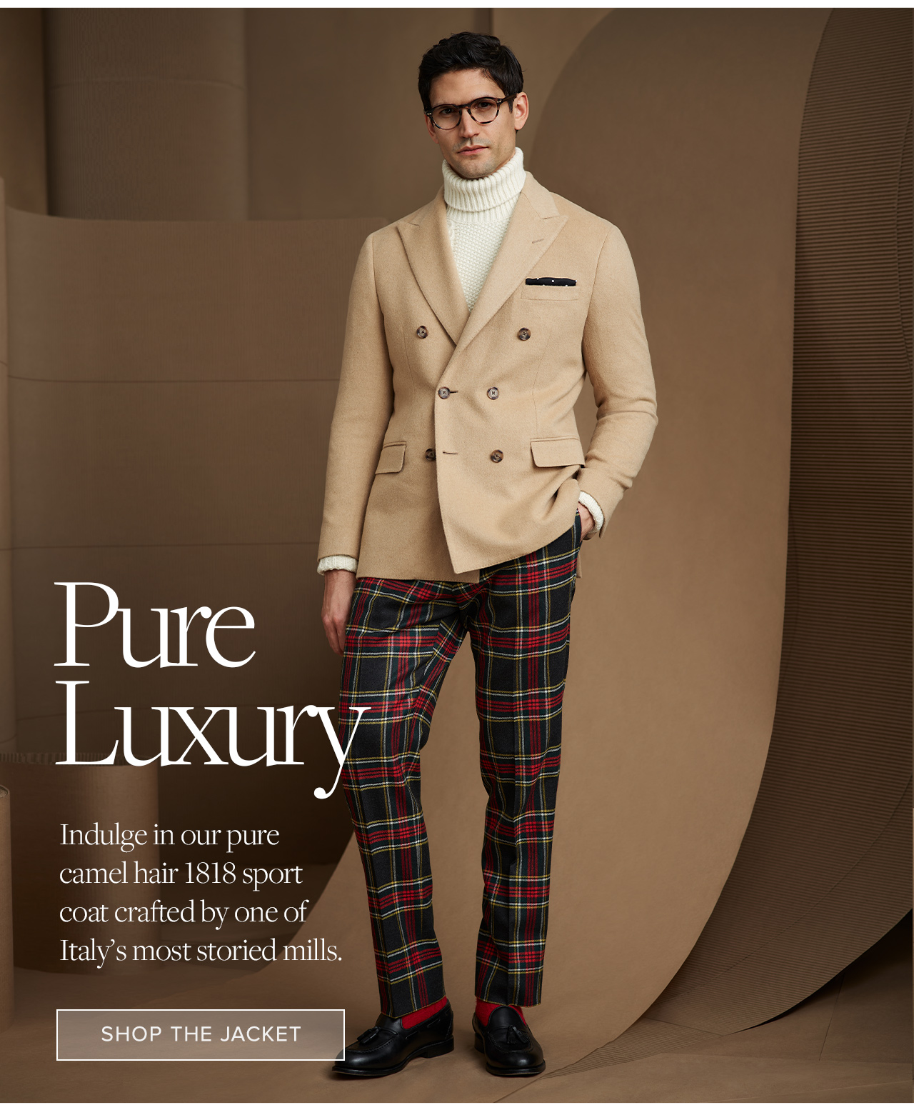 Pure Luxury | Indulge in our pure camel hair 1818 sport coat crafted by one of Italy's most storied mills. | Shop The Jacket