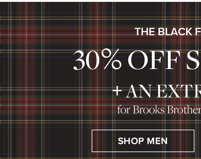 The Black Friday Event | 30% Off Sitewide** + An Extra 10% Off for Brooks Brothers Rewards Member | Shop Men
