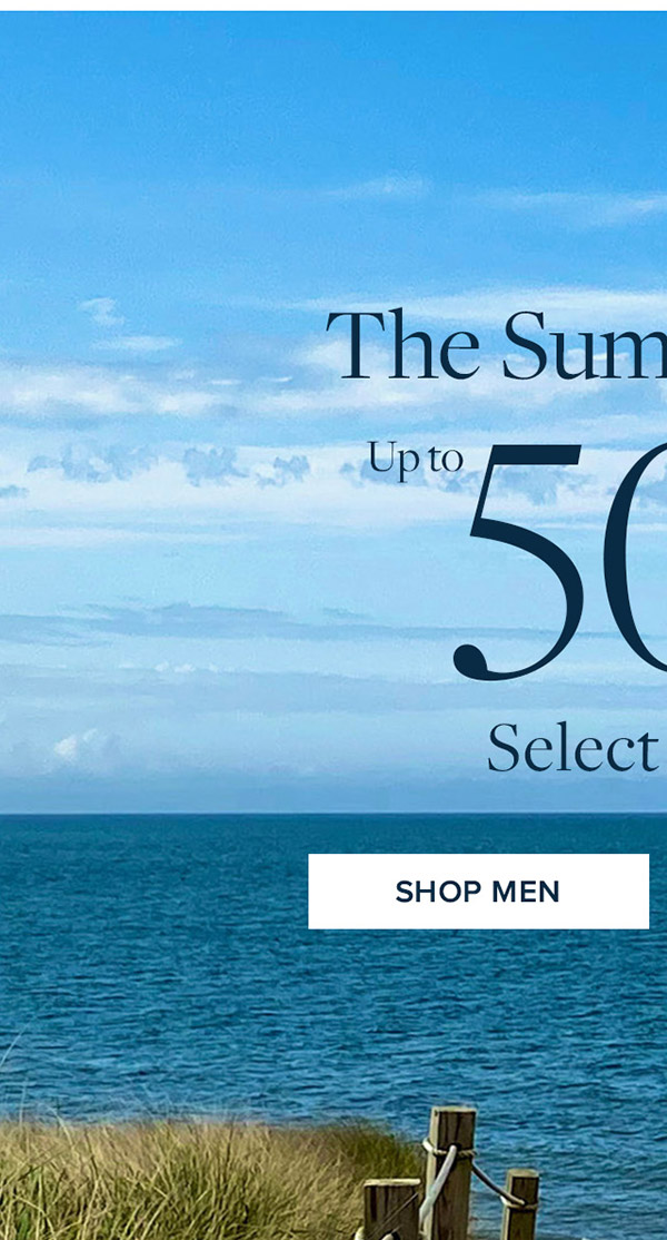 The summer sale. Up to 50% off** select styles. Shop Men