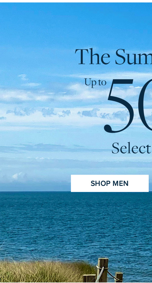 The summer sale. Up to 50% off** select styles. Shop Men