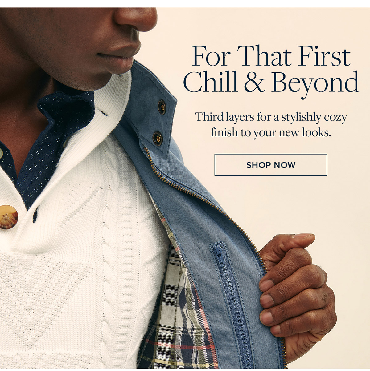 Shop the outwear for that first chill and beyond