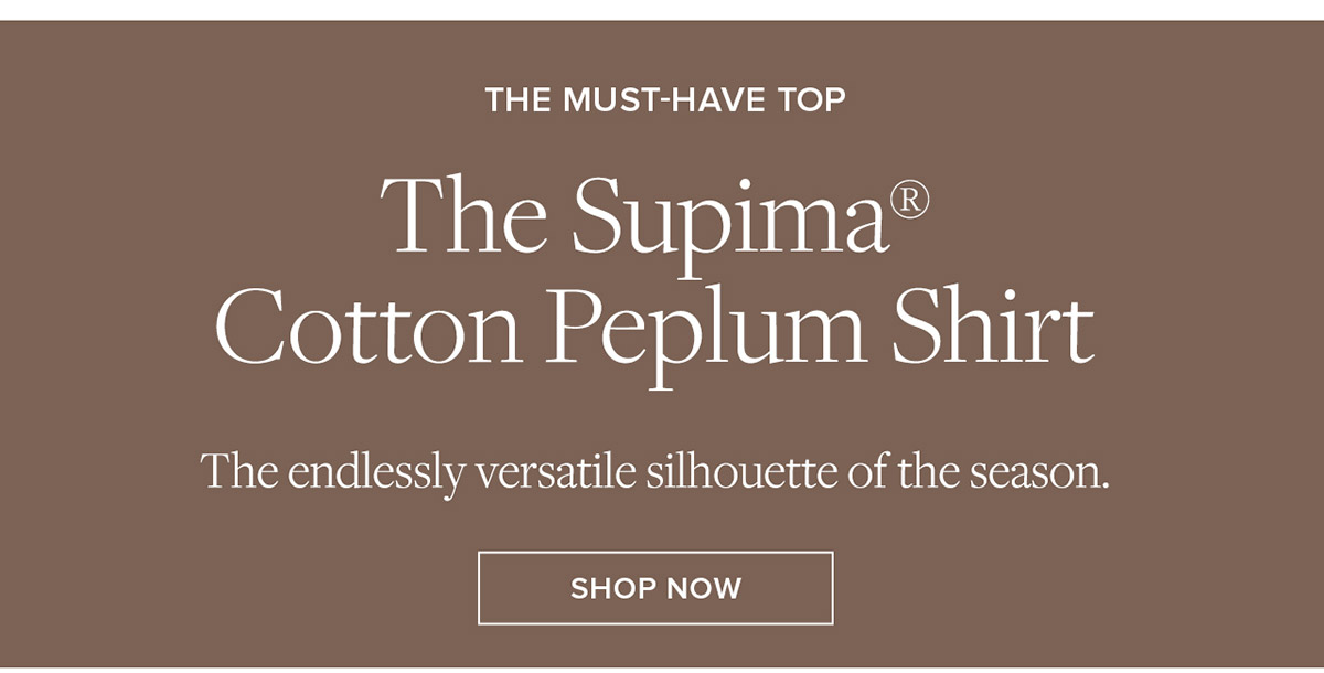 Shop the Supima® cotton peplum shirt now