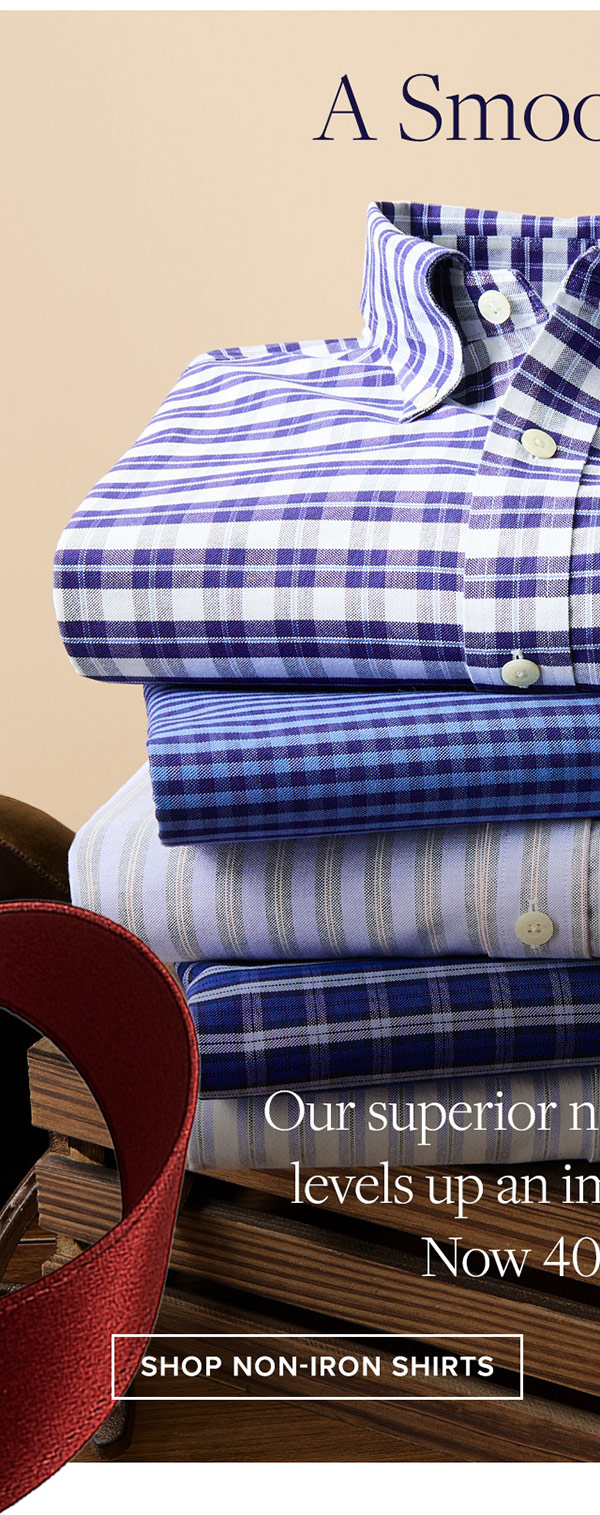 Shop Non-iron Shirts now 40% off**