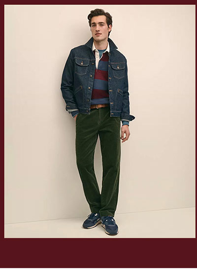 regular fit wide wale corduroy pants